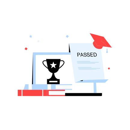 Graduation Passed Illustration