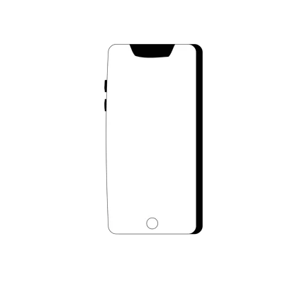 Fast Delivery App on Mobile Phone Line Art