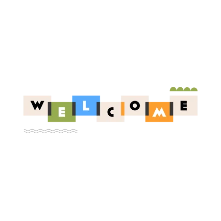Geometric Welcome Illustration