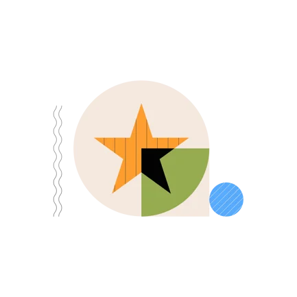 Abstract Geometric Star Illustration