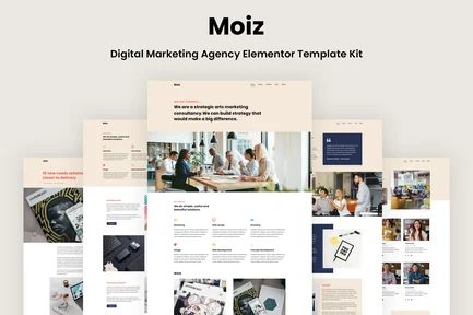 Preview: Moiz - Digital Marketing Agency Elementor Template Kit