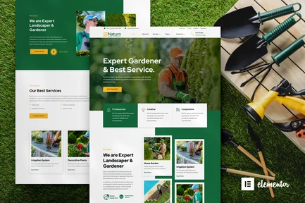 Preview: Naturn – Landscape & Gardening Elementor Template Kit