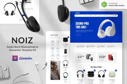 Preview: Noiz – Audio Store WooCommerce Elementor Template Kit