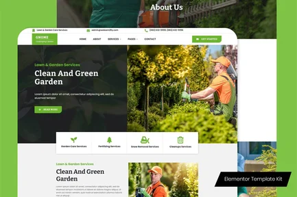 Preview: Gnome - Lawn & Garden Care Services Elementor Template Kit