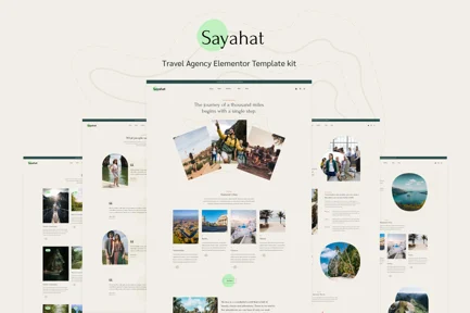 Preview: Sayahat - Travel Agency Elementor Template kit