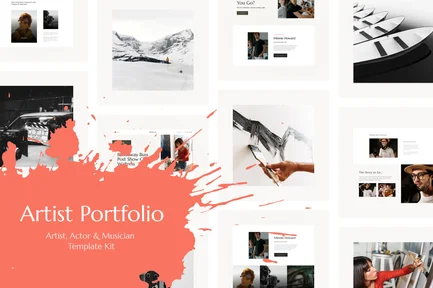 Preview: Artisio | Artist, Actor & Musician Elementor Template Kit