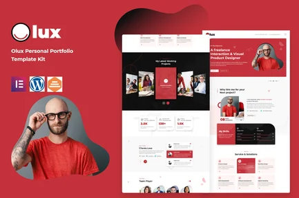 Preview: Olux – Creative Personal CV & Resume Portfolio Template Kit