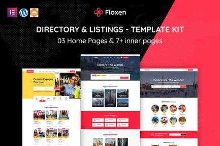 Preview: Fioxen - Travel & destination Listings Elementor Template Kit