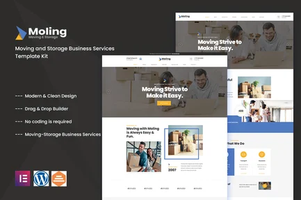 Preview: Moling - Moving and Storage Business Services Template Kit