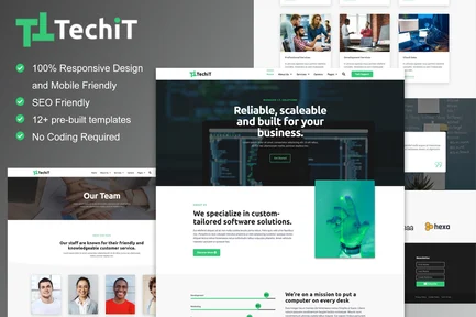 Preview: TechIT - Tech Company Elementor Template Kit