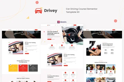 Preview: Drivey - Car Driving Course Elementor Template Kit