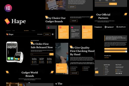 Preview: Hape - Gadget Showcase Elementor Pro Template Kit