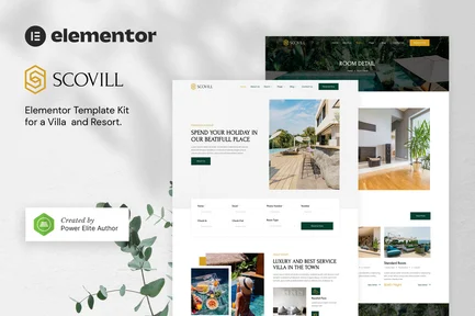 Preview: Scovill - Luxury Villa & Resort Elementor Template Kit