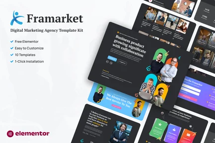 Preview: Framarket - Digital Marketing Elementor Template Kit