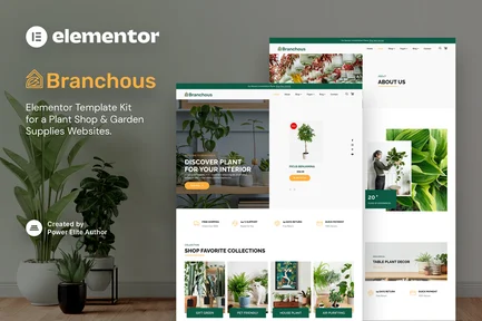 Preview: Branchous – Plant & Garden Store Elementor Template Kit