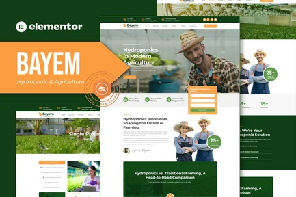 Preview: Bayem - Hydroponic & Agriculture Elementor Template Kit