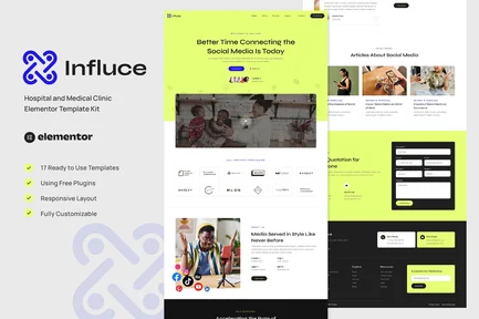 Preview: Influce - Marketing Agency & Influencer Elementor Template Kit