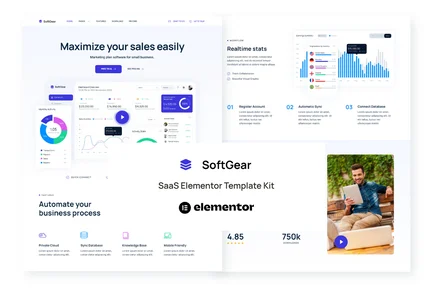 Preview: SoftGear - SaaS Elementor Template Kit
