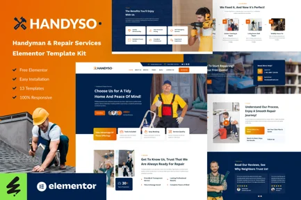 Preview: Handyso - Handyman & Repair Service Elementor Template Kit
