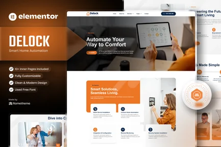 Preview: Delock - Smart Home Automation Elementor Template Kit