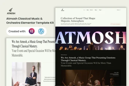 Preview: Atmosh - Classical Music & Orchestra Elementor Template Kit