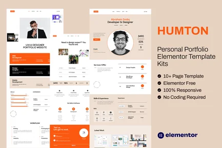 Preview: Humton - Personal Portfolio Elementor Template Kits