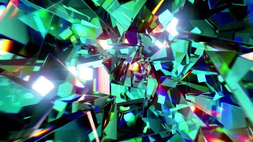 Glass Abstract Tunnel Looped VJ Animation