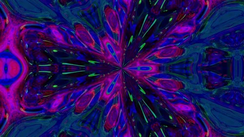 Vibrant Fluid Kaleidoscope Abstract Motion Background