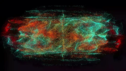 Colorful Fluid Particles background