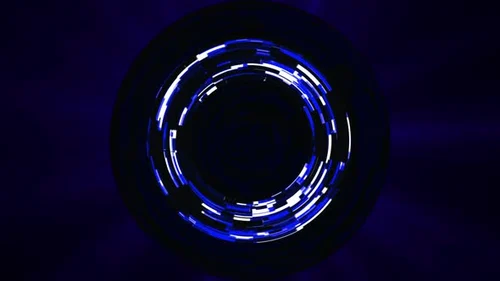 Animated Blue Colorful Lighting Background.4k Futuristic Tech Circle Background