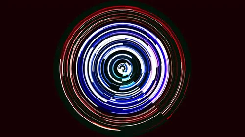 Abstract Futuristic Digital Glitch Tech Glow Circle Background