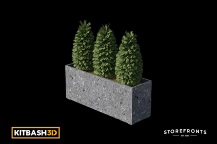 Preview: Kitbash: Storefronts - Concrete Planter A